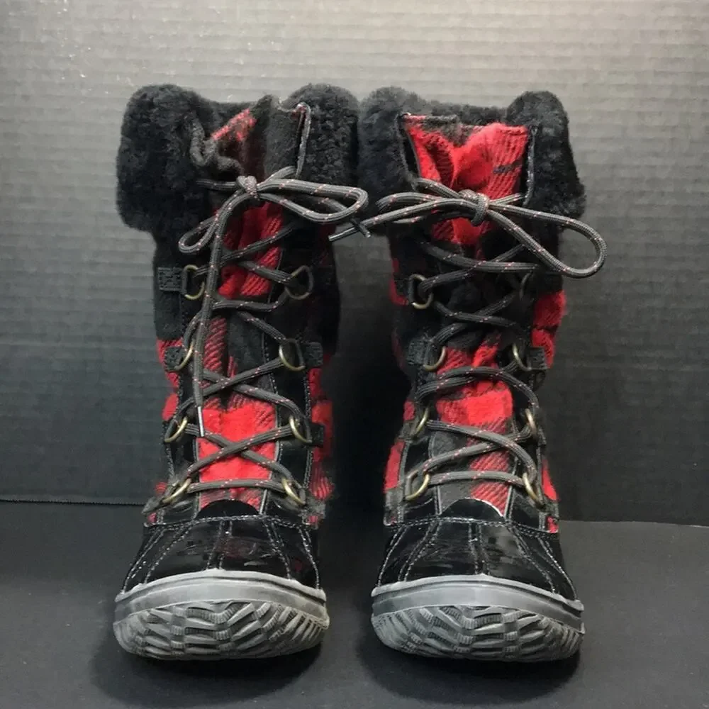 Polo by Ralph Lauren Big‎ Kid Everest Boots Black Leather w/ Shearling Size 4